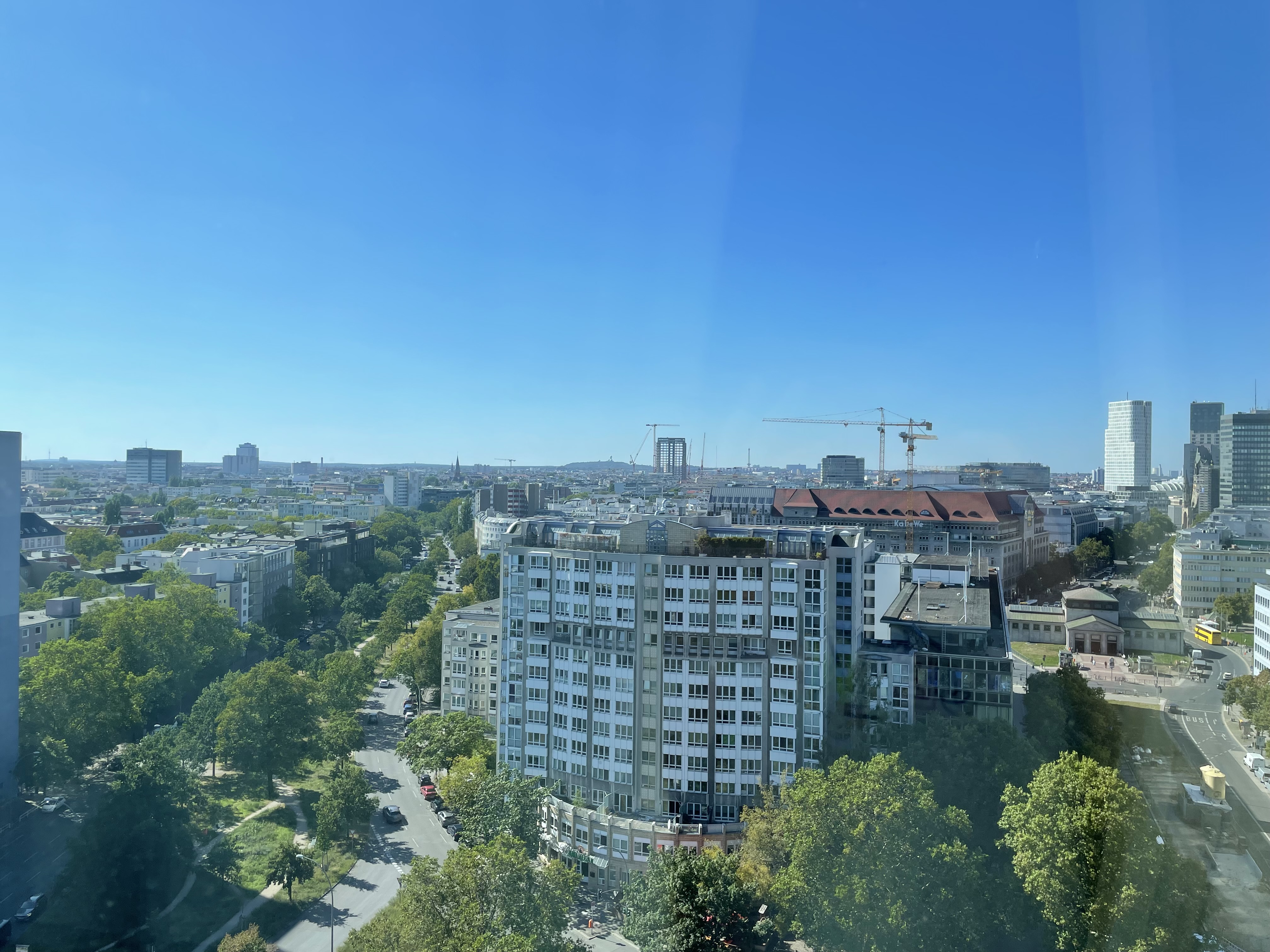 Ausblick Zimmer im Hotel Riu Plaza, Berlin.
