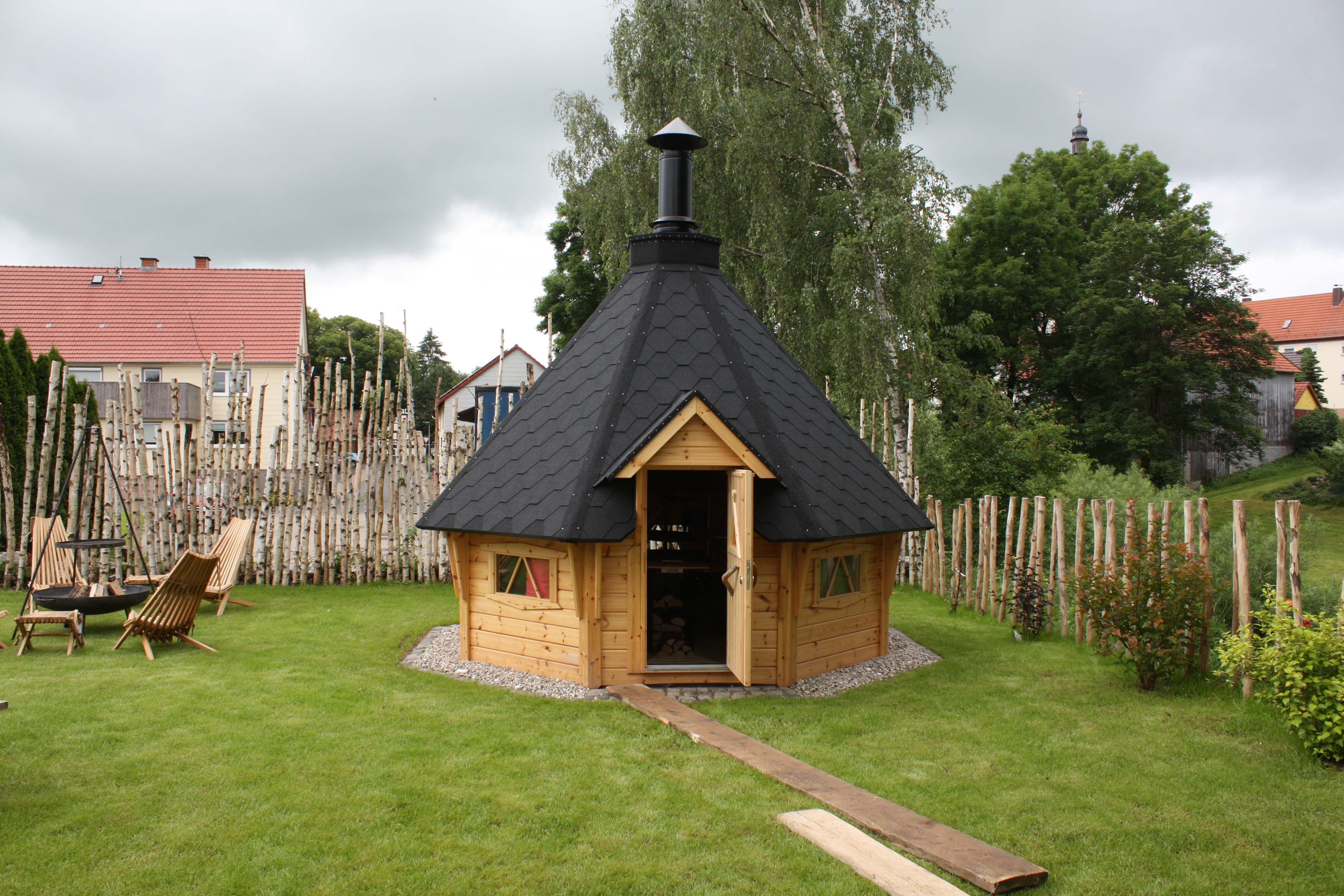 Grillhütte vom Ferienhaus Heuliebe, Herbstein / OT Altenschlirf.
