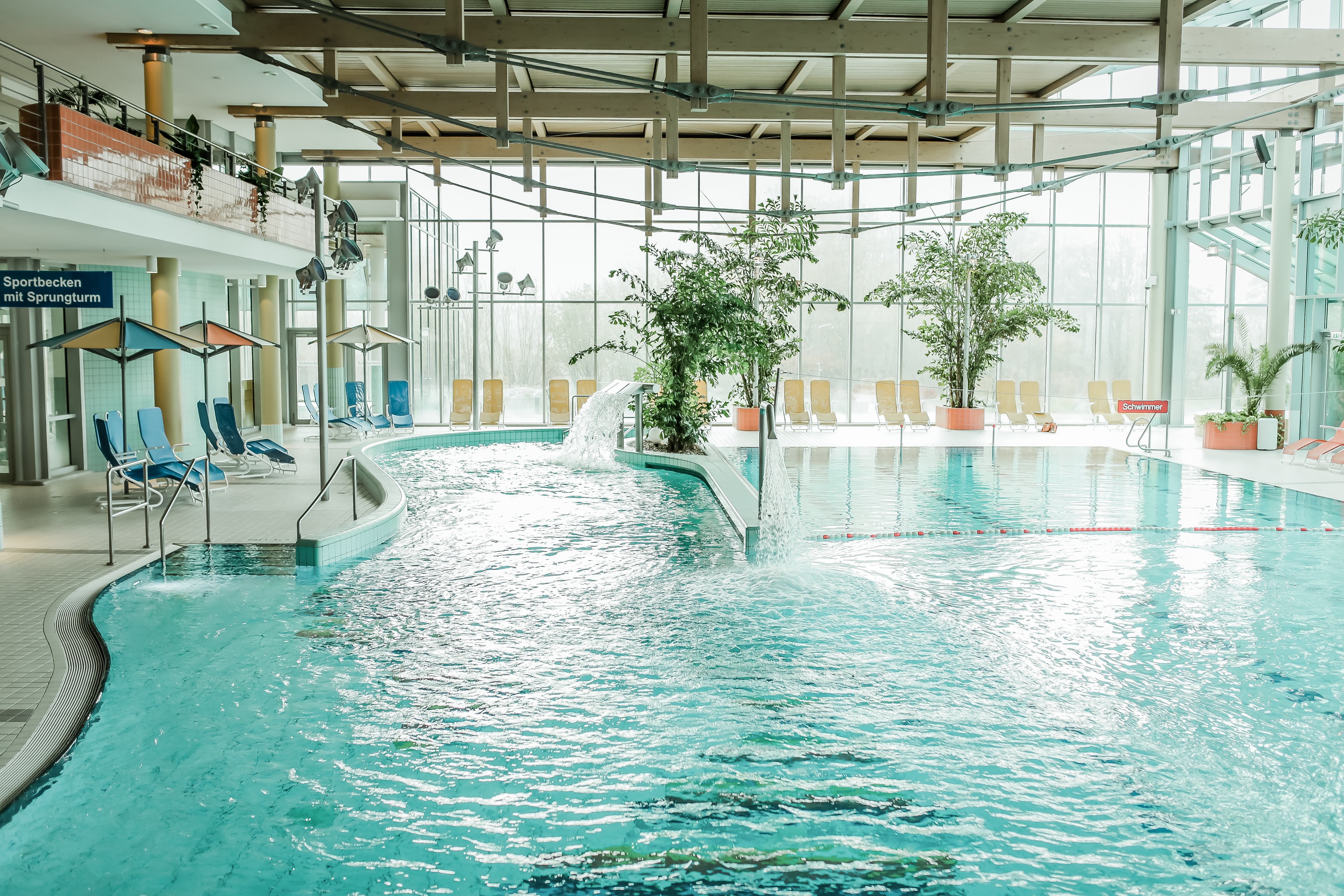 Pool im Hotel am Vitalpark, Heiligenstadt.
