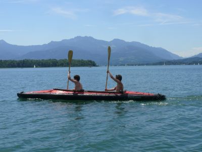 Mit dem Kajak auf dem Chiemsee