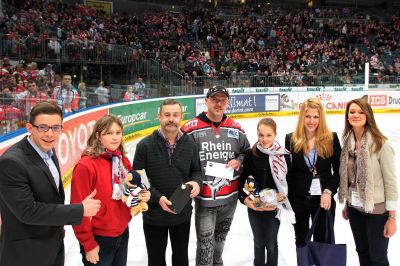 Gute Unterhaltung in der Drittelpause des Haie-Heimspiels